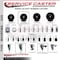 Service Caster 3.5'' Soft Rubber Swivel 1-3/8'' Expanding Stem Caster with Brake SCC-EX20S3514-SRS-PLB-138 - alternate 4